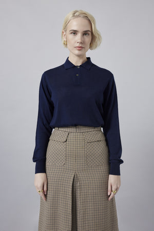 Womens long sleeve polo