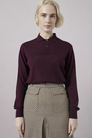 Womens long sleeve polo