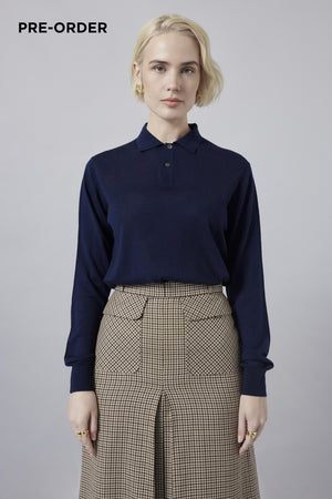 Womens long sleeve polo